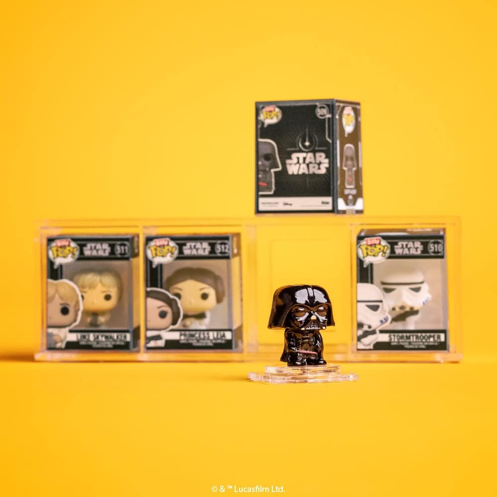 Funko Bitty Pop! Star Wars Mini Collectible Toys 4-Pack - Princess Leia, R2-D2, C-3PO & Mystery Figure