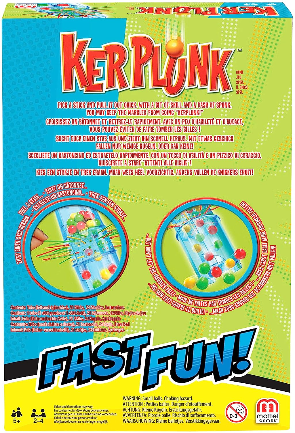 Mattel KerPlunk! Fast Fun Game for Adult (Multicolour)