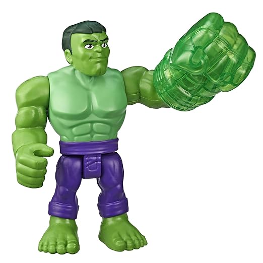 Hasbro Playskool Heroes Marvel Super Hero Adventures Collectible 5-Inch Hulk Action Figure with Gamma Fist Accessory