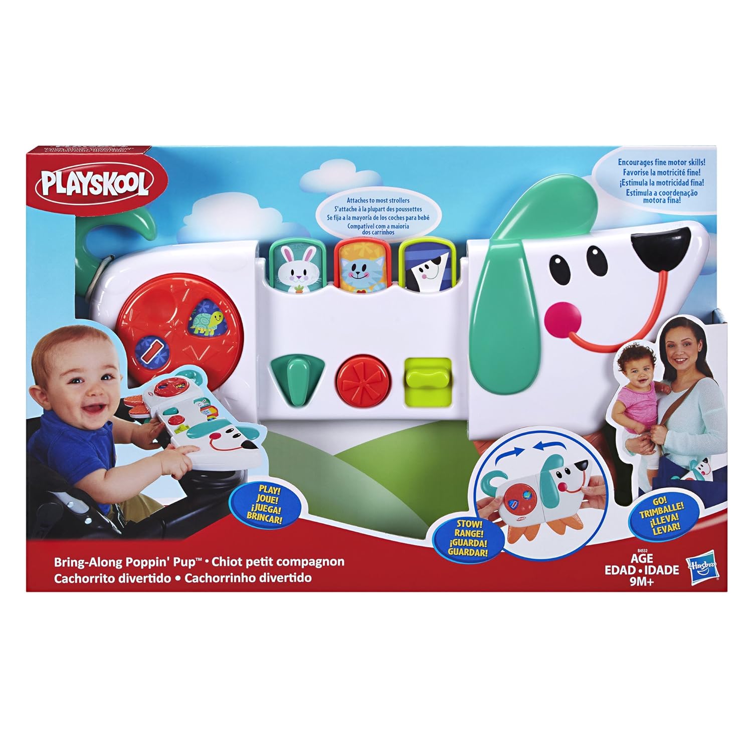 Hasbro Playskool Bring-Along Poppin' Pup, For Kids Ages 9 months and Up