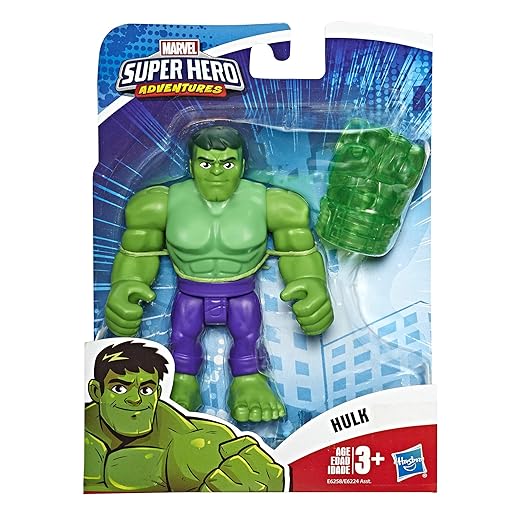 Hasbro Playskool Heroes Marvel Super Hero Adventures Collectible 5-Inch Hulk Action Figure with Gamma Fist Accessory