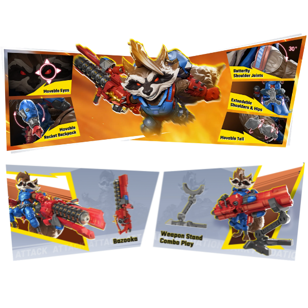 Blokees Marvel Rivals Rocket Raccoon Champion Class Model Kit – Blue ...