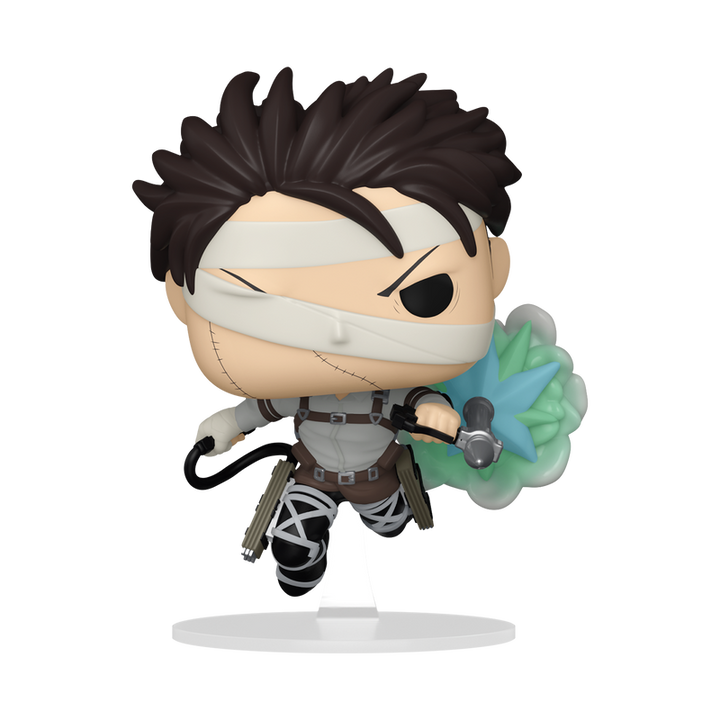 Funko Pop! vinyl figure with bandaged face and weapon on a white background
