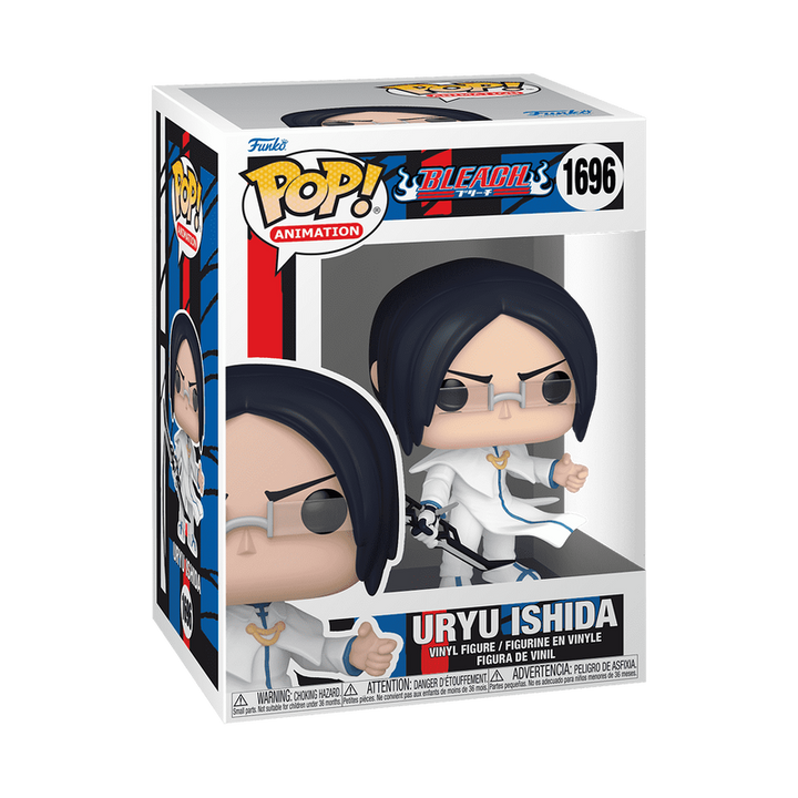 Funko Pop! Uryu Ishida vinyl figure packaging from Bleach on a white background