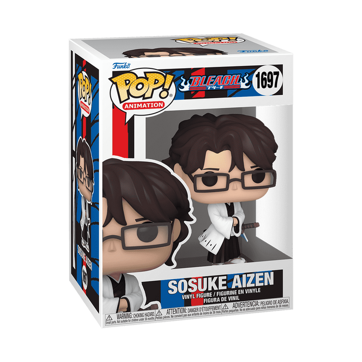 Funko Pop! vinyl figure packaging of Sosuke Aizen from Bleach