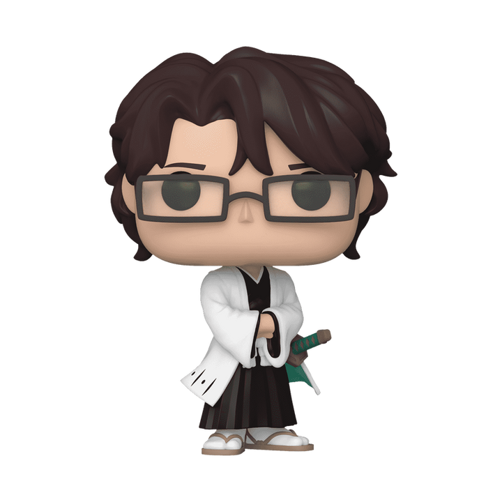 Funko Pop! vinyl figure of a character with glasses and a white lab coat on a white background