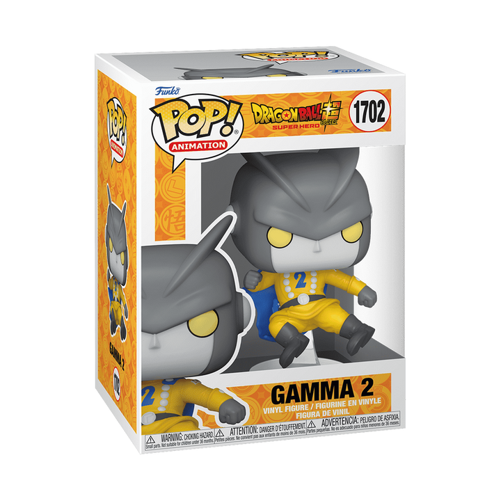Funko Pop! vinyl figure packaging with Gamma 2 character from Dragon Ball Z.