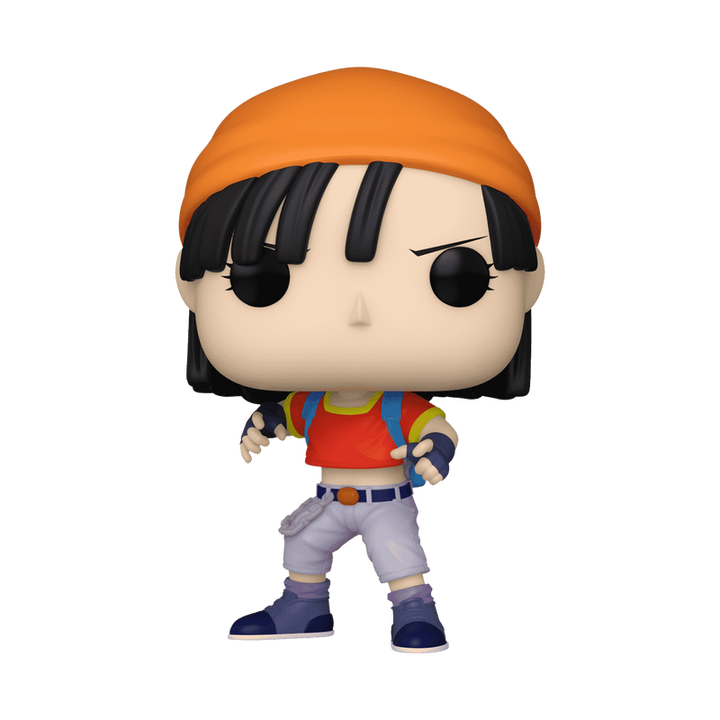 Funko Pop! vinyl figure with orange cap and colorful outfit on a white background