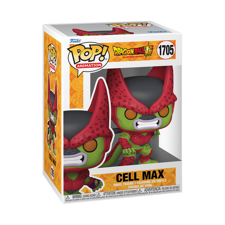 Funko Pop! Dragon Ball Z Cell Max vinyl figure packaging on a white background