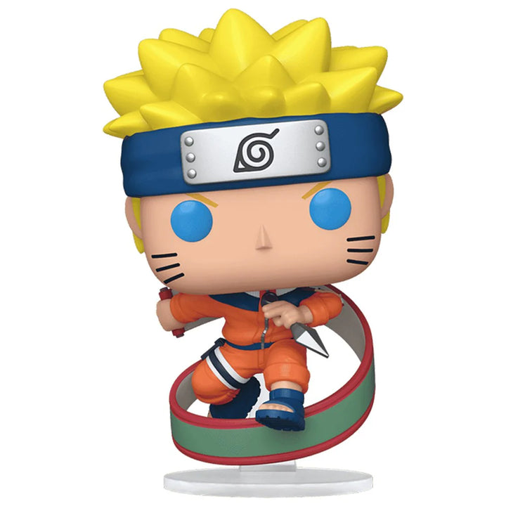 Funko Pop! Animation Naruto Classic figure featuring Naruto Uzumaki with kunai and swirling green-red chakra base.