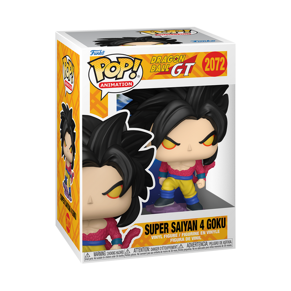 Funko Pop! Dragon Ball GT Super Saiyan 4 Goku vinyl figure packaging on a white background