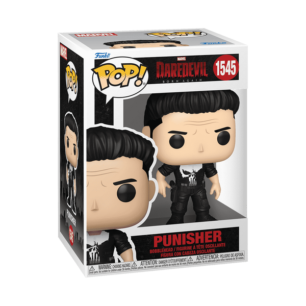 Funko Pop! Daredevil Punisher vinyl figure packaging on a white background