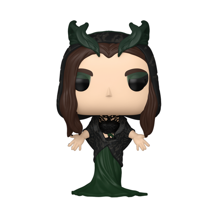 Funko Pop! Agatha Harkness vinyl figure out of box with flowing cloak and hand raised