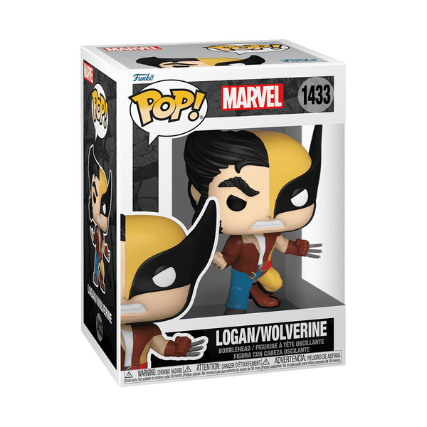 Funko Pop! Marvel Logan/Wolverine figure packaging on a white background