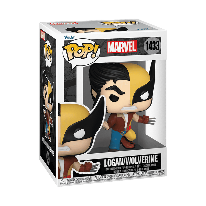 Funko Pop! Marvel Logan/Wolverine figure packaging on a white background