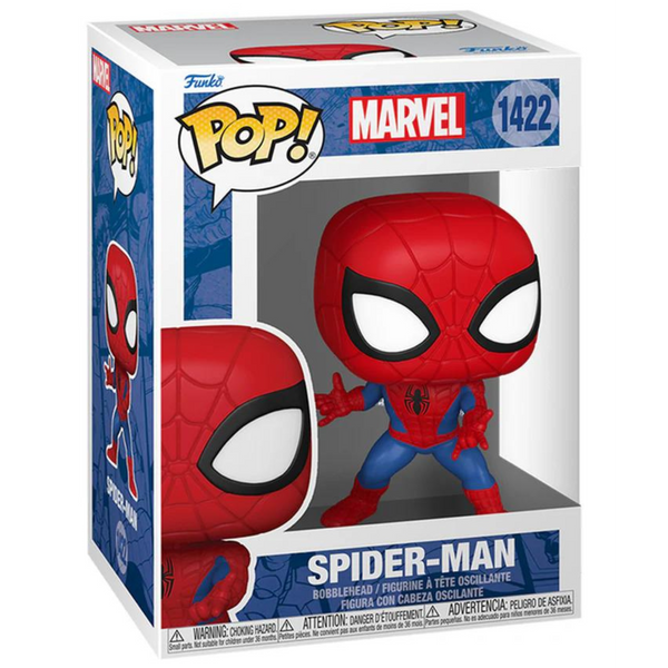Funko Pop of spider man in his red and blue suit