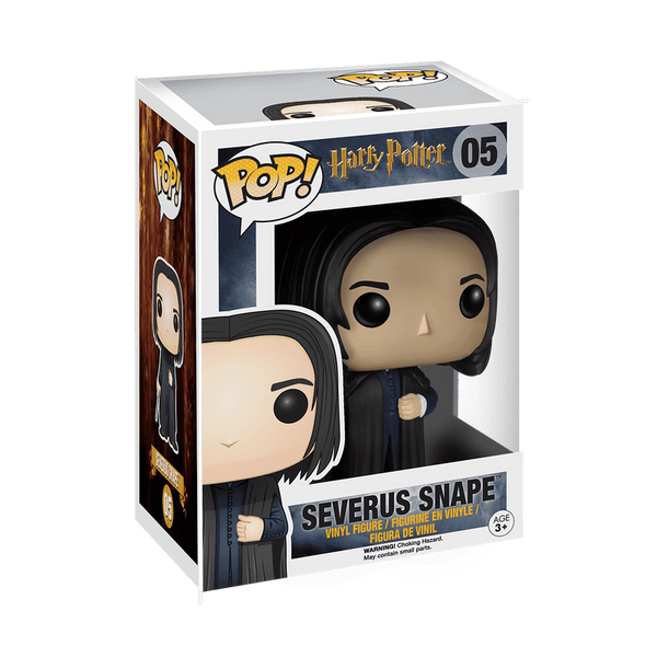 Boxed Funko Pop! Movies #05 Severus Snape collectible figure from Harry Potter series.