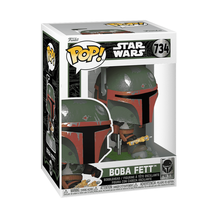 Funko Pop! Boba Fett figure packaging with Star Wars branding
