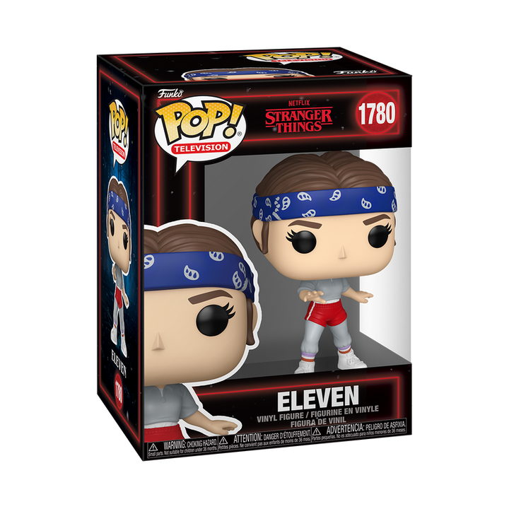 Boxed Funko Pop! TV Stranger Things Eleven with Bandana figure showing front and side window packaging.