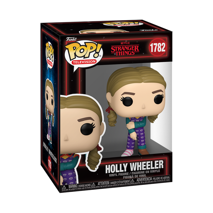Boxed Funko Pop! TV Stranger Things Season 5 Holly Wheeler figure showing front and side window packaging.