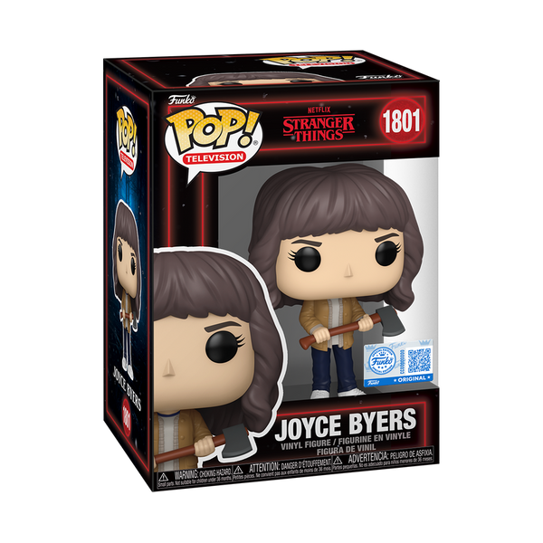 Boxed Funko Pop! TV Stranger Things Season 5 Joyce Byers figure showing front and side packaging.