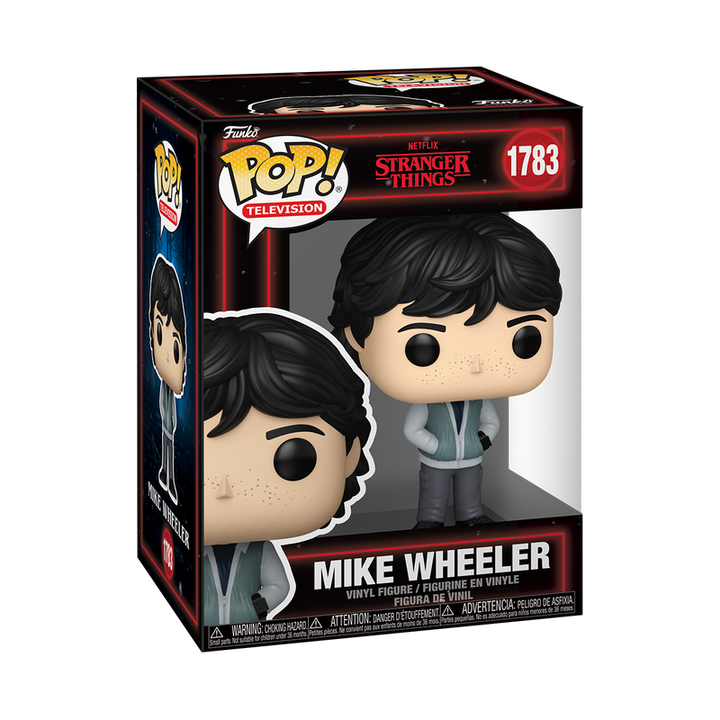Boxed Funko Pop! TV Stranger Things Season 5 Mike Wheeler figure showing front and side window packaging.