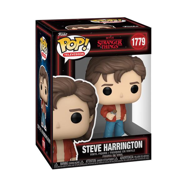 Boxed Funko Pop! TV Stranger Things Season 5 Steve figure showing front and side window packaging.