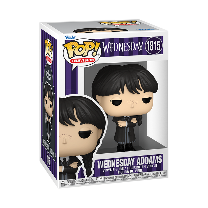 Funko Pop! Wednesday Addams vinyl figure packaging on a white background