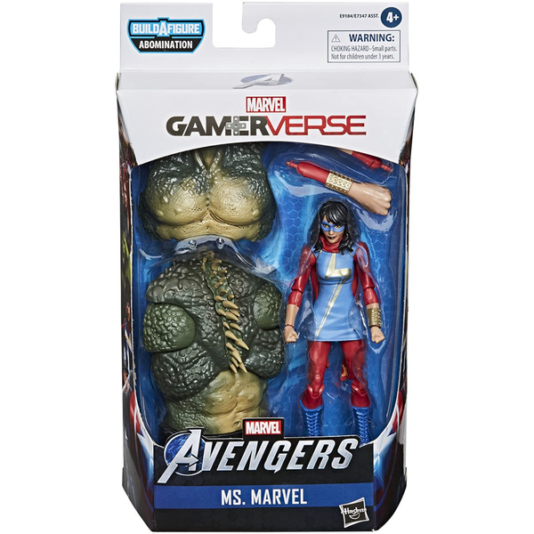 Marvel Avengers action figure packaging with Abomination and Ms. Marvel figures.