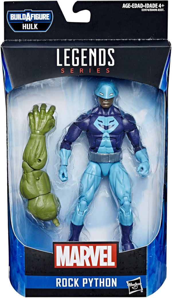 Marvel Legends Rock Python action figure in packaging with Marvel logo.