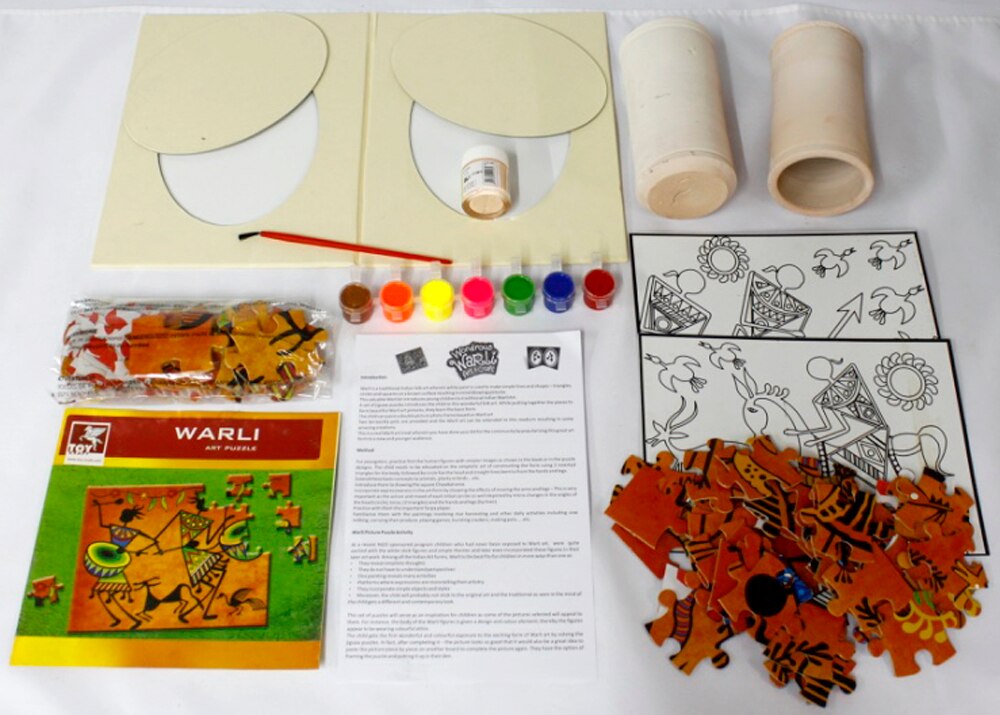 WONDRBOX Warli Canvas Painting Kit