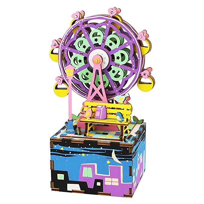 Robotime Ferris Wheel Musical Box -  DIY 3D Wooden Puzzle