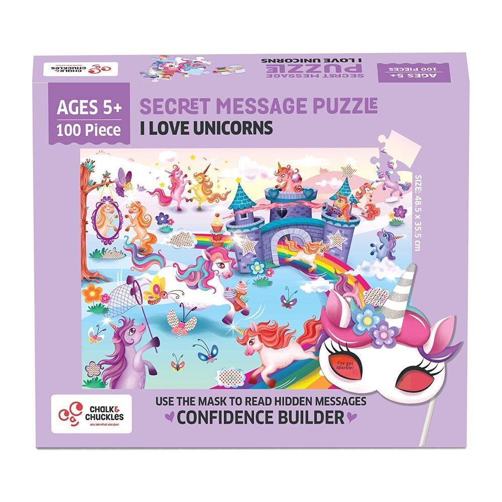 Chalk & Chuckles I Love Unicorns 100 Piece Jigsaw Puzzle