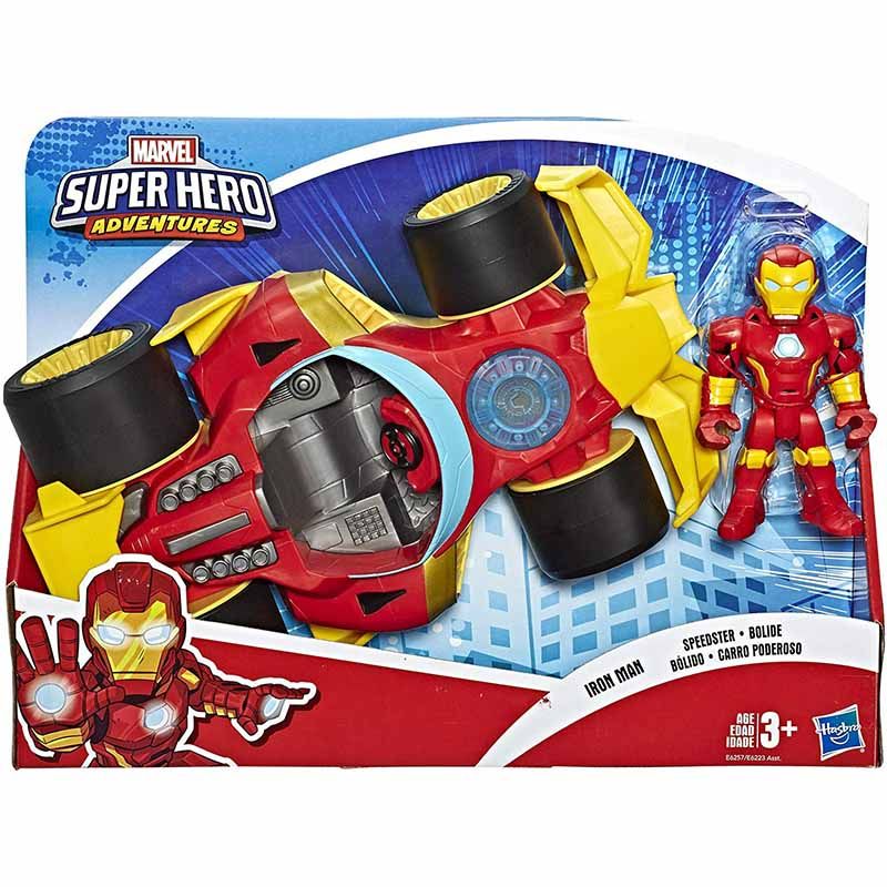 Marvel Super Hero Adventures Iron Man Speedster, 5-Inch Figure and Vehicle Set
