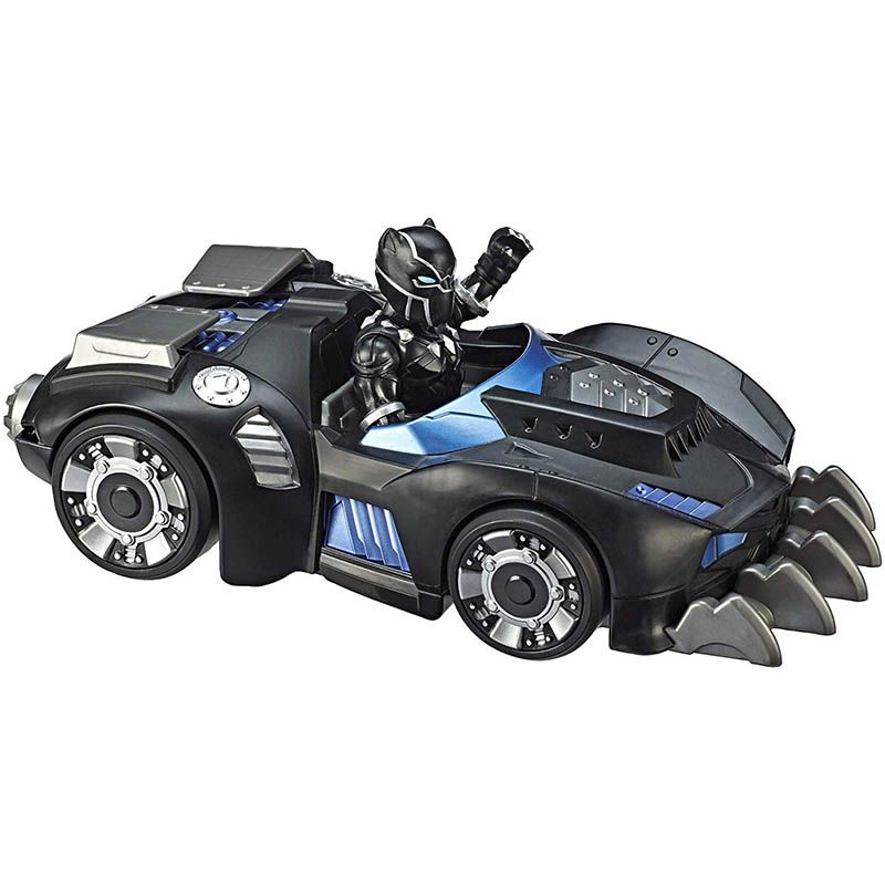 Marvel Super Hero Adventures Black Panther Road Racer, 5-Inch Figure and Vehicle Set
