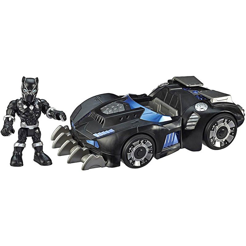 Marvel Super Hero Adventures Black Panther Road Racer, 5-Inch Figure and Vehicle Set