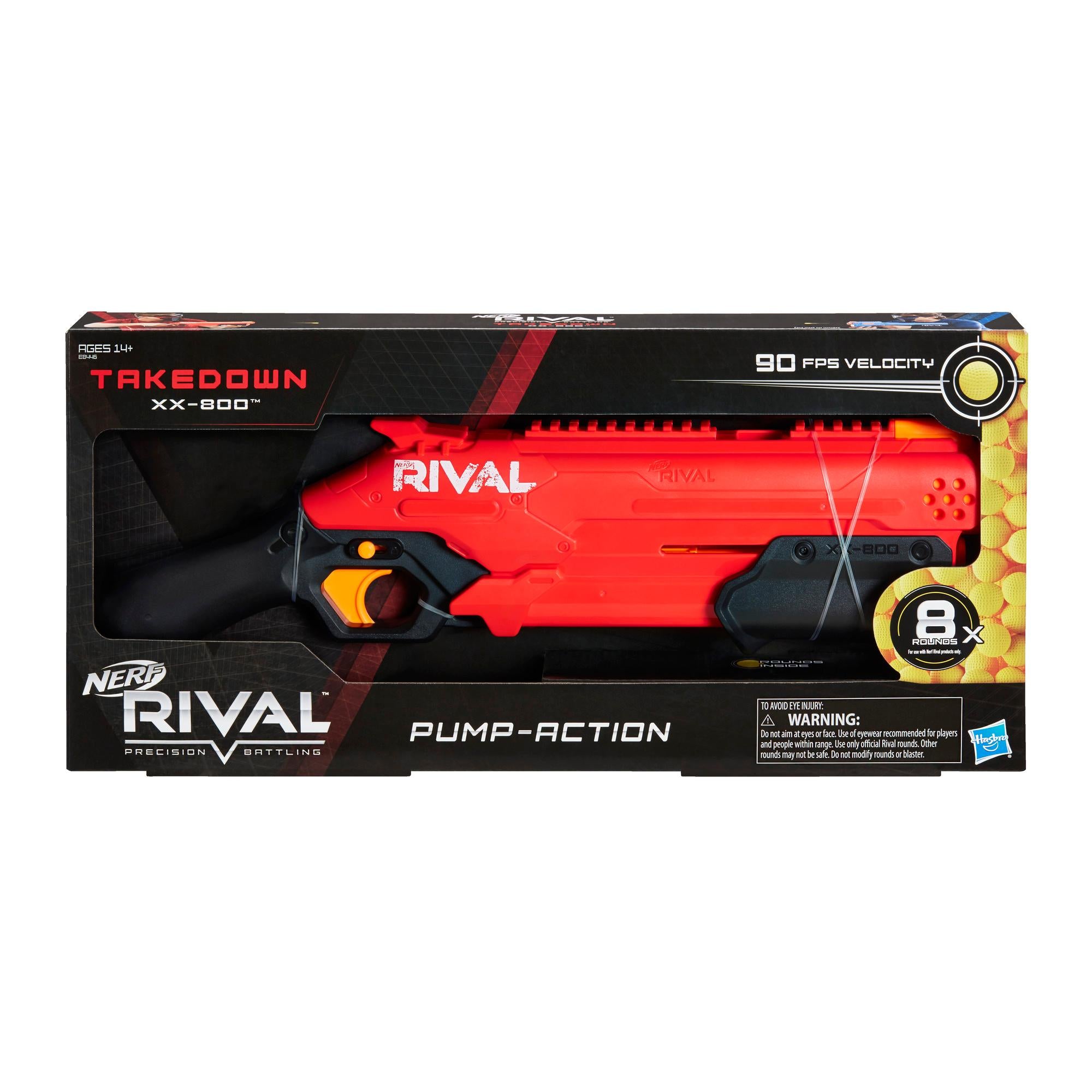 NERF Rival Takedown XX-800 Pump Action, 8 Round Capacity, Team Red