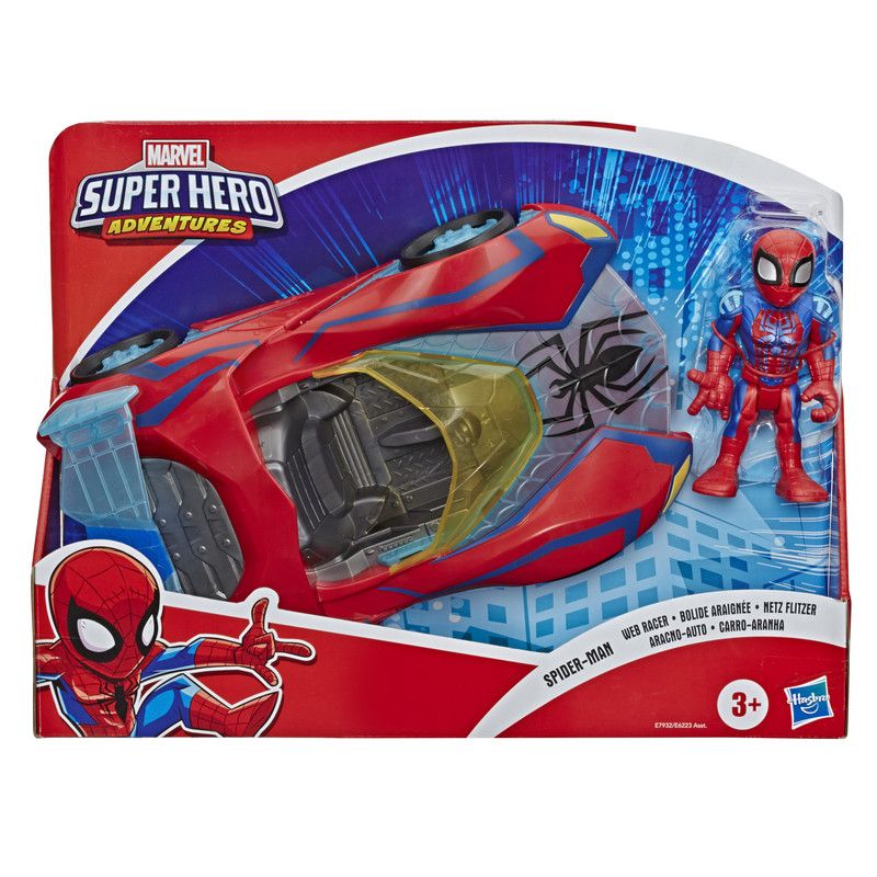 Marvel Playskool Heroes Marvel Spider-Man Web Racer, 5-Inch Figure & Vehicle Set