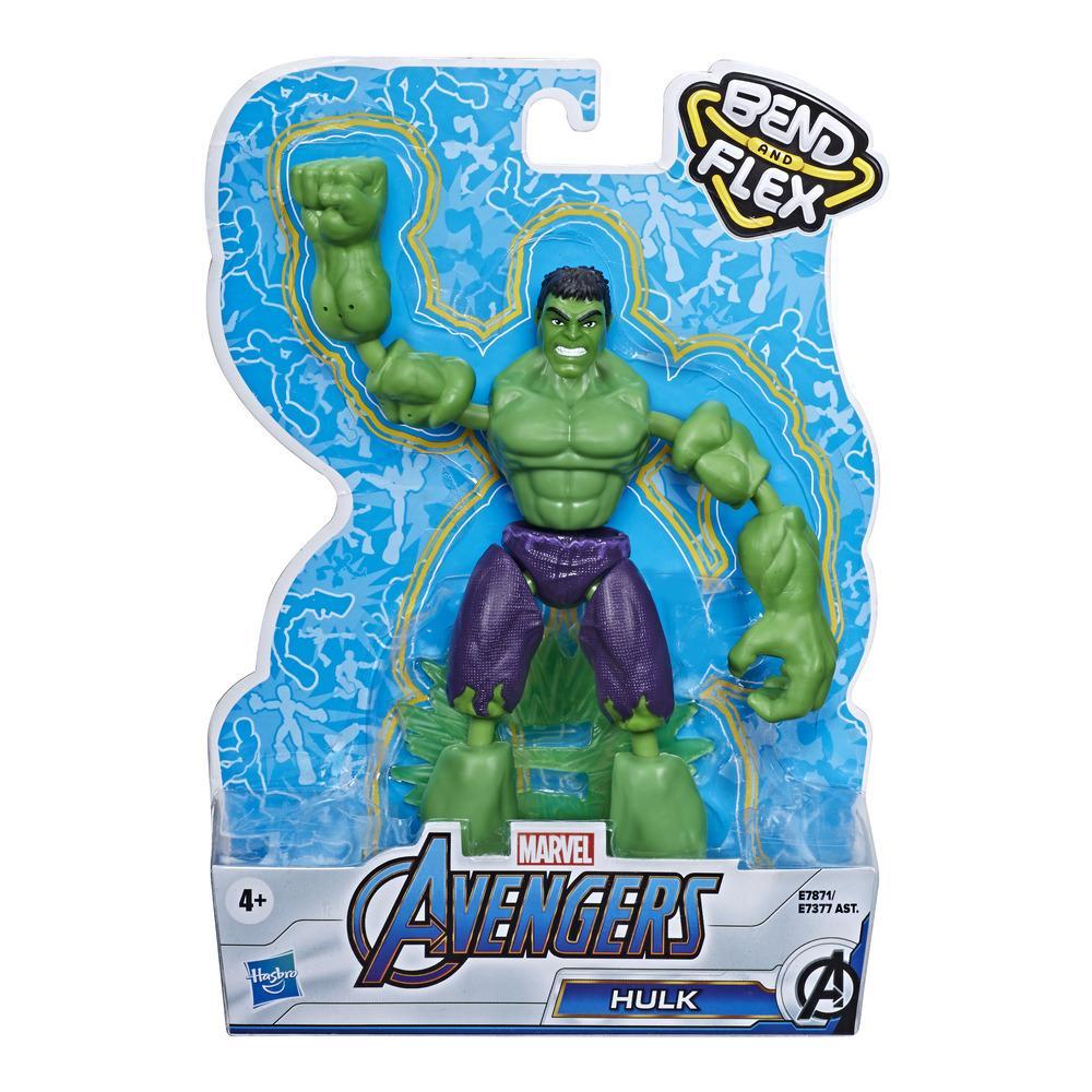 Marvel Avengers Bend And Flex Action Figure, 6-Inch Flexible Hulk Figure, Includes Blast Accessory