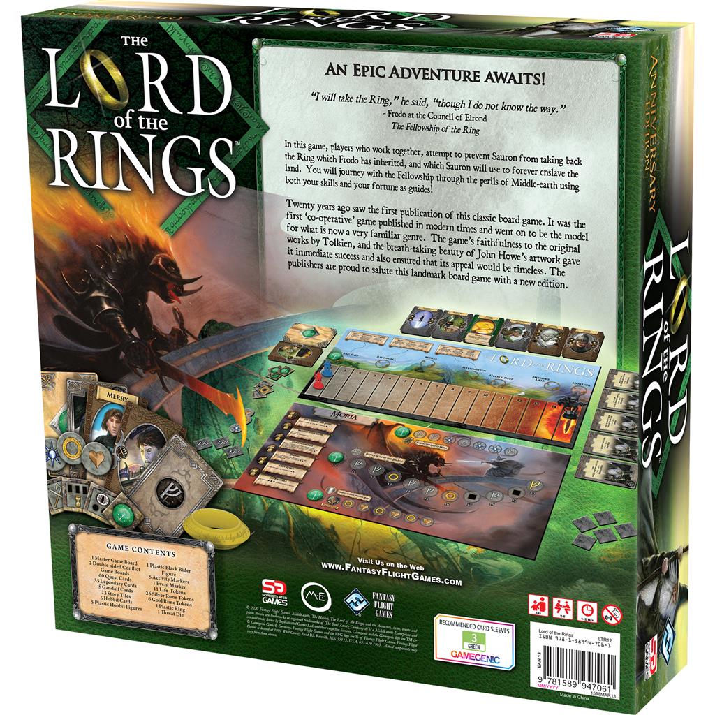 Fantasy Flight Games Lord Of The Rings Anniversary Edition