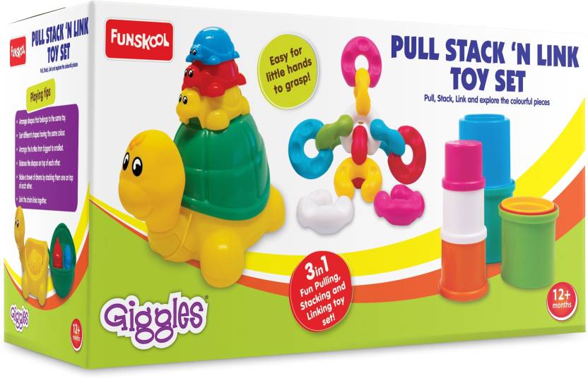 Funskool-Giggles Pull Stack 'N Link Toy Set