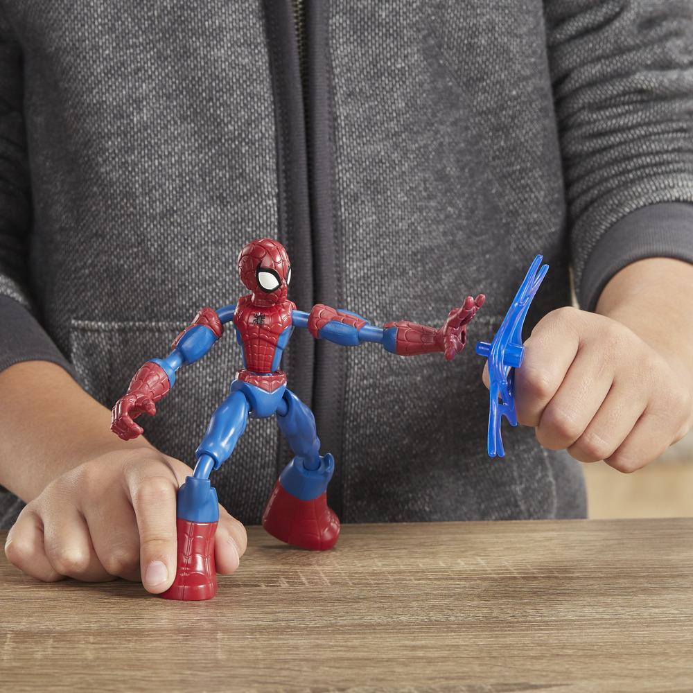 Marvel Spider-Man Bend and Flex Spider-Man Action Figure, 6-Inch Flexible Figure, Includes Web Accessory